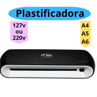 Plastificadora e Laminadora A4 A5 A6 Plastificação em Alta Qualidade Off Paper 127V OU 220V