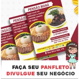 Panfleto Folheto Flyer Personalizado Tamanho 10x14 (ARTE ENVIADA PELO CLIENTE)