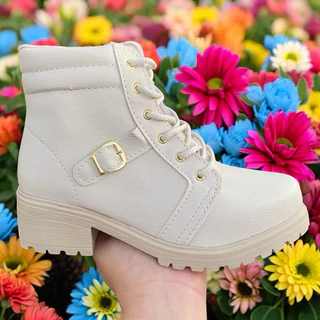 Bota Feminina coturno cano curto Tratorado Blogueiras Feminino - OUTONO-INVERNO 2024