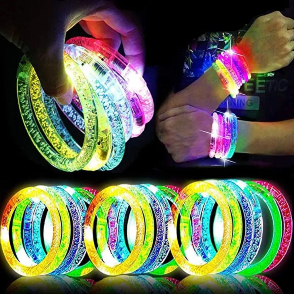 Kit 40 Pulseira Led Neon Coloridas Festa Aniversário Rave Balada ...
