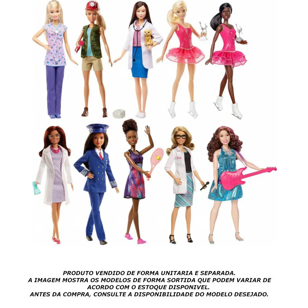 Boneca Barbie original VÁRIOS MODELOS FAÇA SUA ESCOLHA: Profissões ...