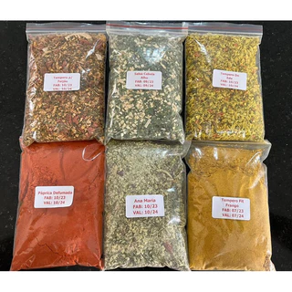 KIT 18 TEMPERO E ESPECIARIAS DE 50g CADA (OBS OREGANO 30g)