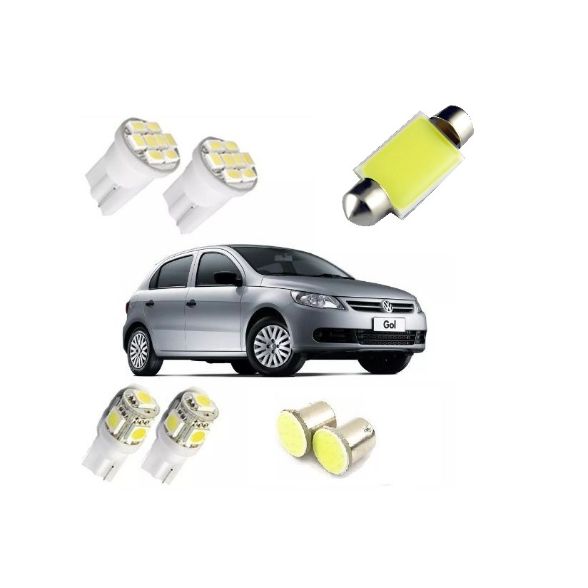 Kit Lâmpadas Led Gol G2 G3 G4 G5 G6 G7 | Super Brancas | Shopee Brasil