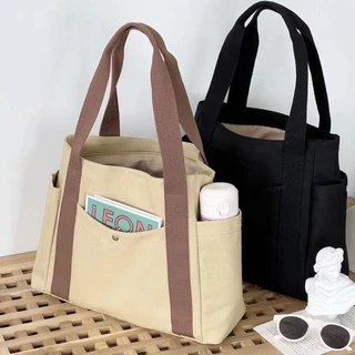 Saco De Lona Fêmea Grande Capacidade Para Armazenamento De Livros De Classe Estudantil Bolsa de lona