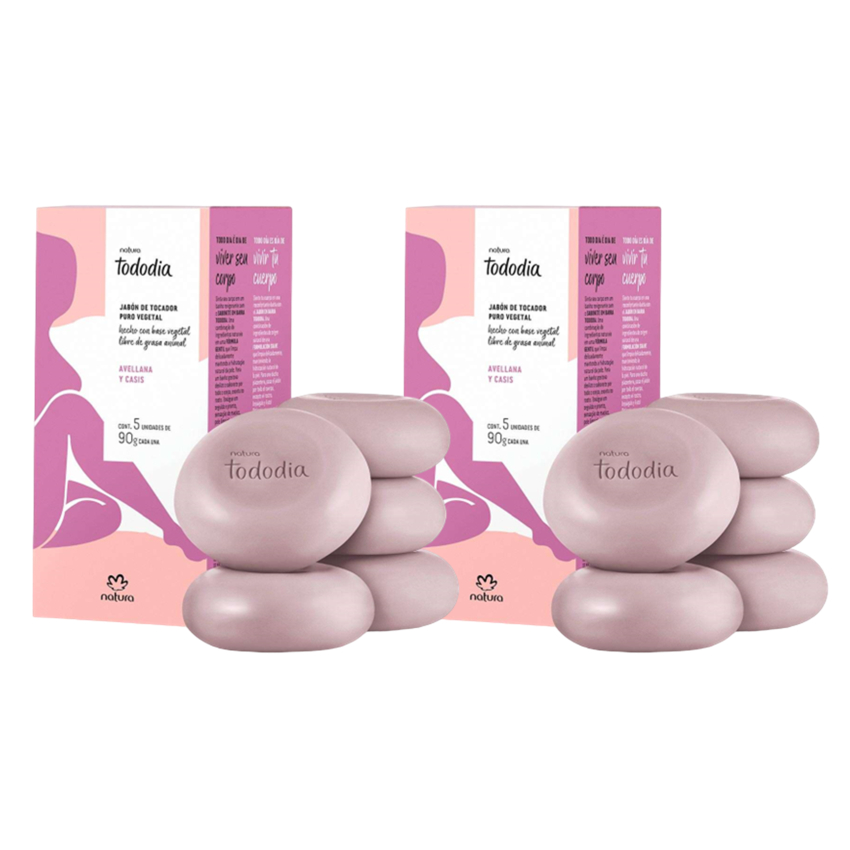Kit 2 Caixas) Sabonete em Barra Natura Tododia - 5x90g: Algodão