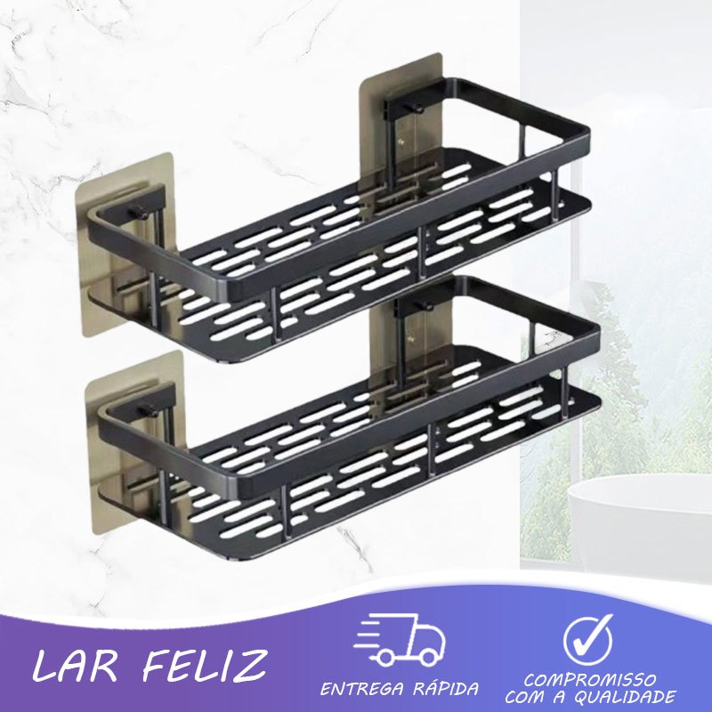 Kit 2 Suporte para shampoo para uso no banheiro na parede de alumínio