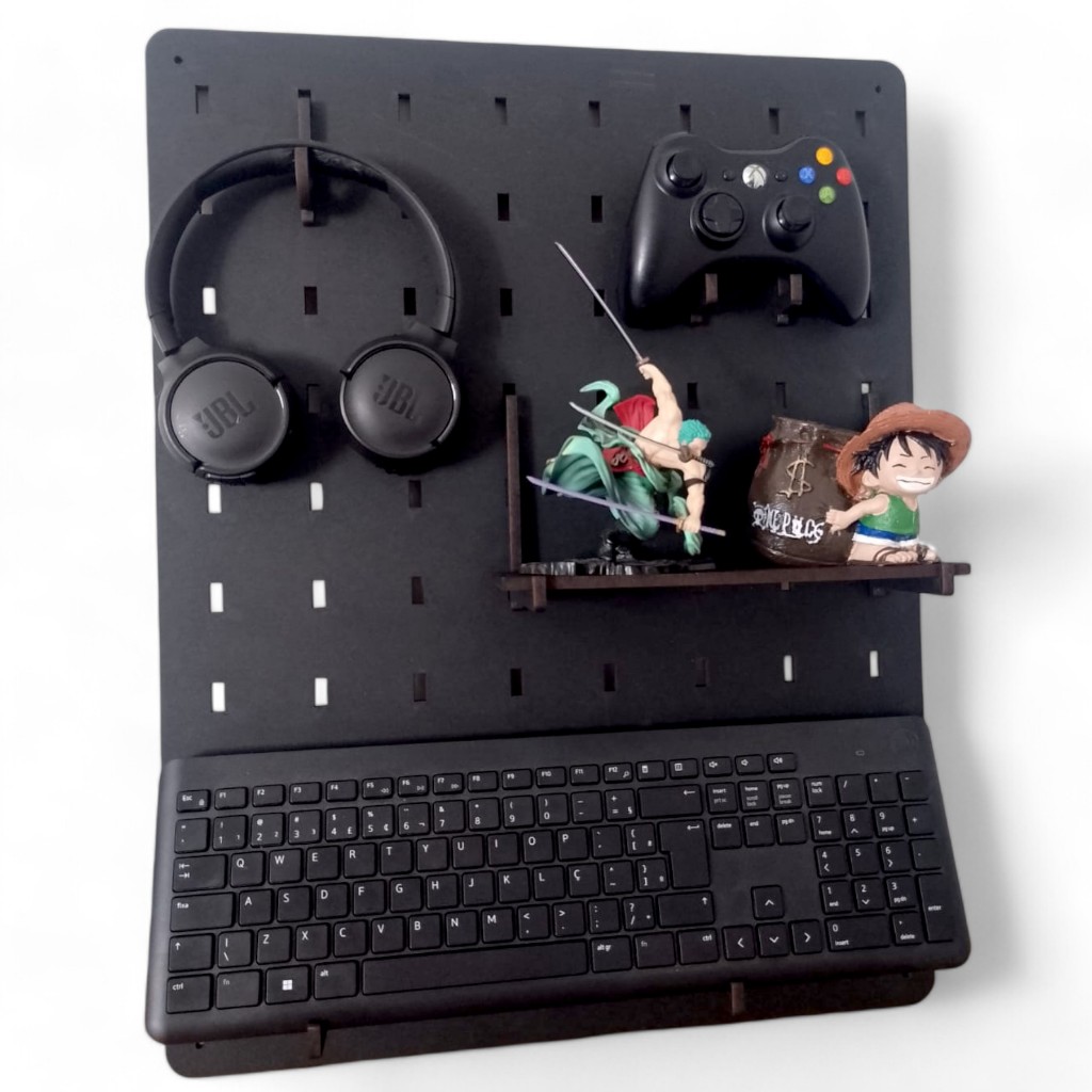 Pegboard Premium Mdf Setup Gamer Home Office Preto Top Full