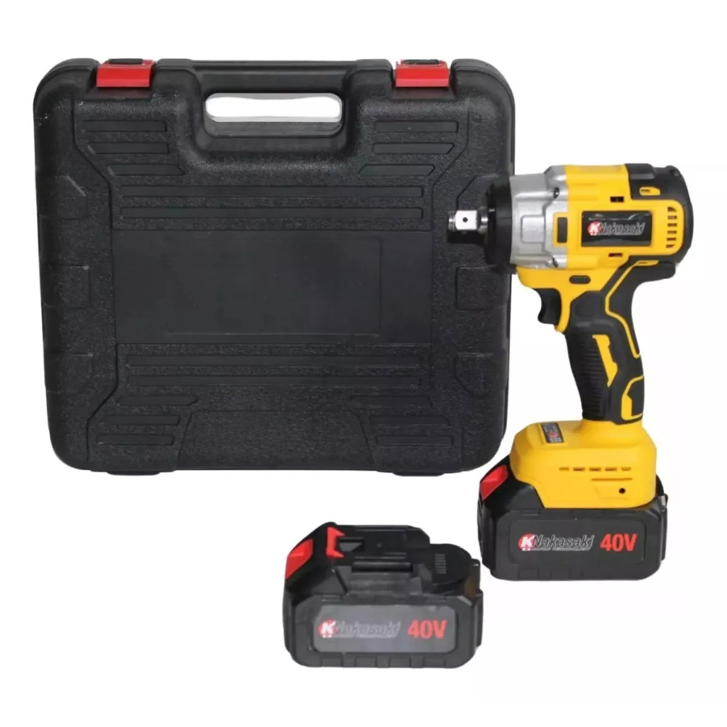 Chave De Impacto Parafusadeira Com 2 Baterias 40v Nakasaki