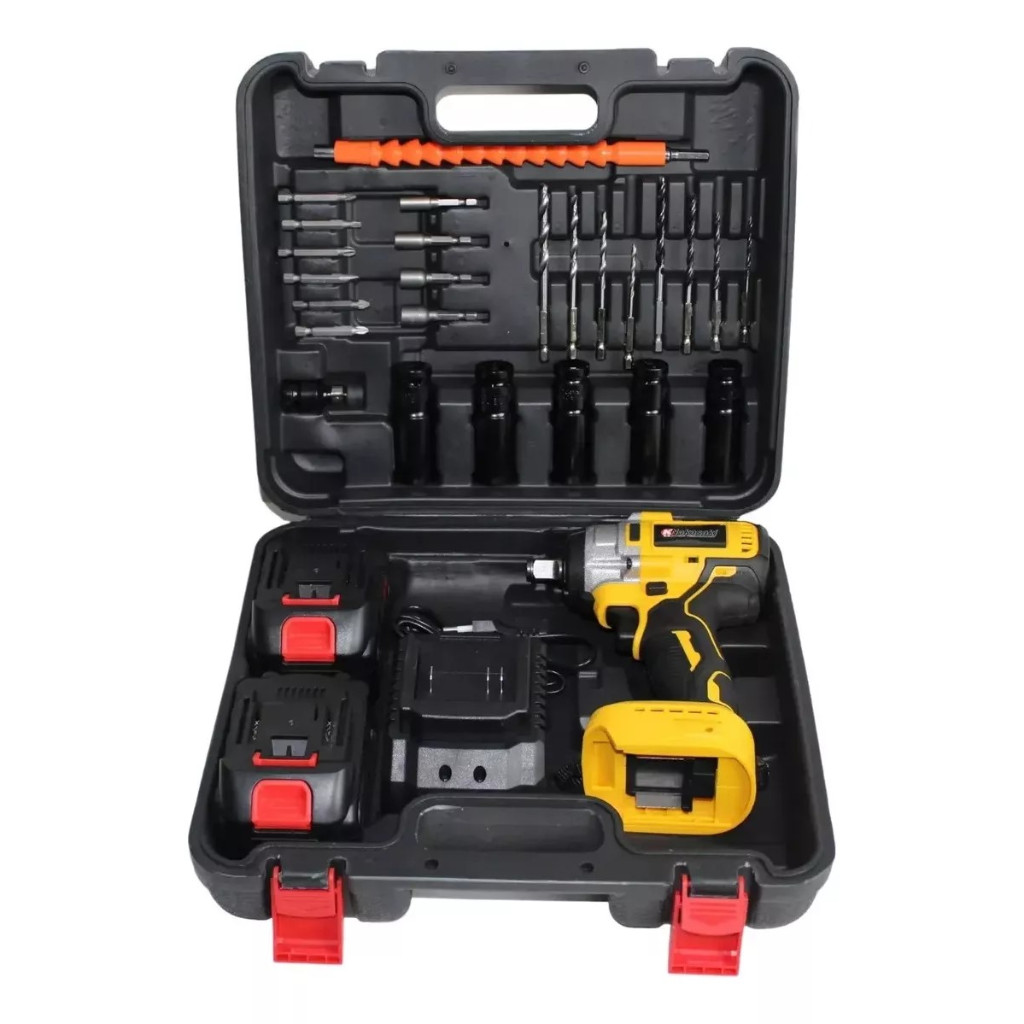 Chave De Impacto Parafusadeira Com 2 Baterias 40v Nakasaki
