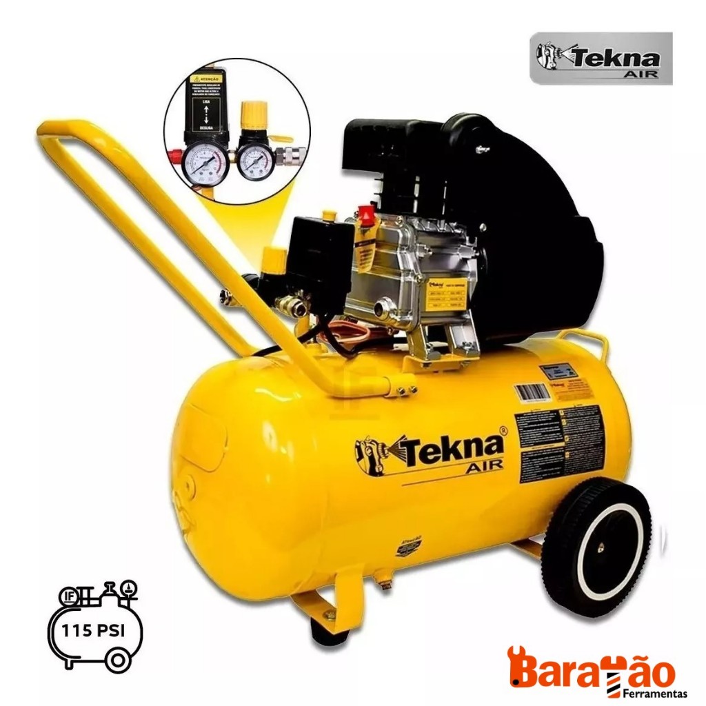 Compressor De Ar Elétrico Cp8550-1c 50l 2,5hp Tekna