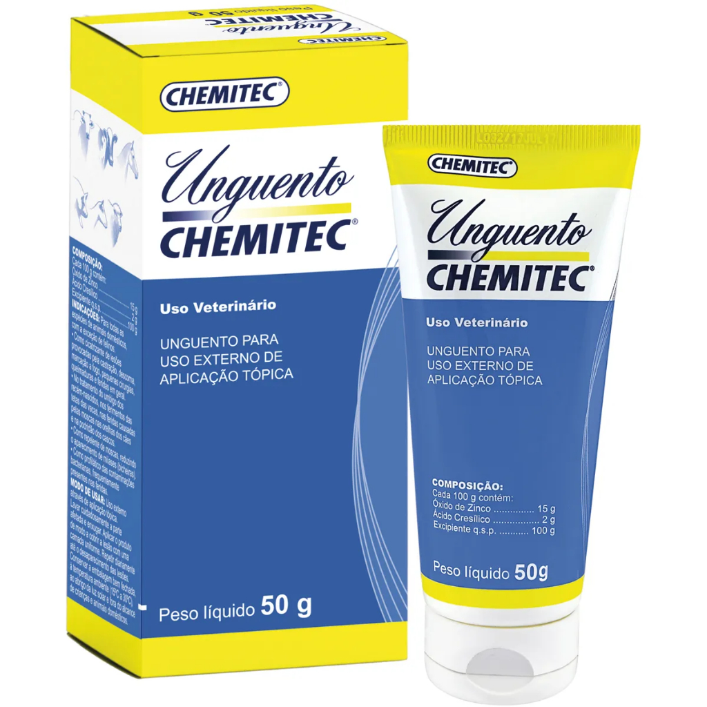 Unguento Chemitec Pomada Queimadura Cicatrizante 50g | Shopee Brasil