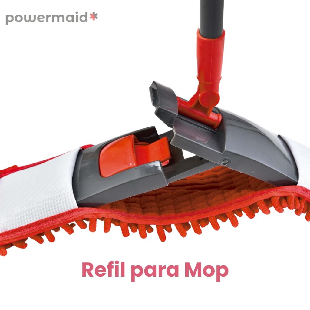 Refil Mop Flat Microfibra Rodo Vassoura esfregão tira pó e limpa pisos