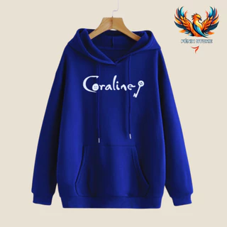 Moletom Coraline e o Mundo Secreto Filme Neil Gaiman Modelo Careca E Canguru Flanelado Premium Blusa de Frio Casaco Masculina e Feminina Unissex