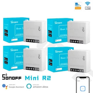 KIT 4 Mini Módulo Wi-fi 1 Canal Sonoff MINI R2 Automação Comando de Voz Paralelo Three Way Wifi ewelink Alexa e Google Assistente