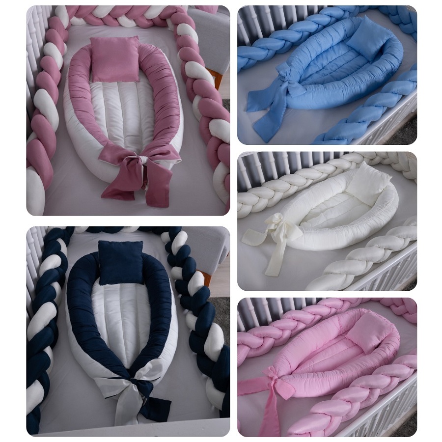 Ninho Redutor De Berço Micro Percal 400 Fios Matelado Dupla Face