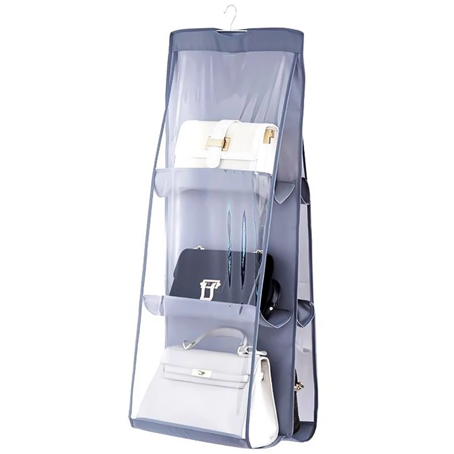 Kit 2 Organizador Multiuso Suporte De Bolsas Com Cabide Para Guarda Roupas — foto 3 de 4