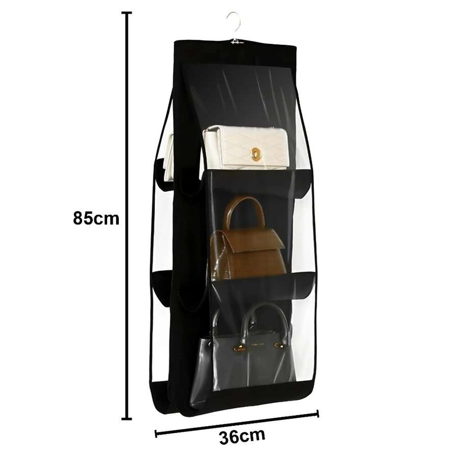 Kit 2 Organizador Multiuso Suporte De Bolsas Com Cabide Para Guarda Roupas — foto 4 de 4