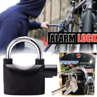 Cadeado Com Alarme Grande Prova De Água Antifurto Moto Bicicleta Portão Casa
