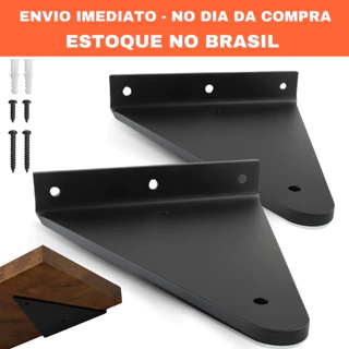 Mão Francesa 10cm Invisível Suporte Triangular Prateleira Cantoneira RIO DESIGN99