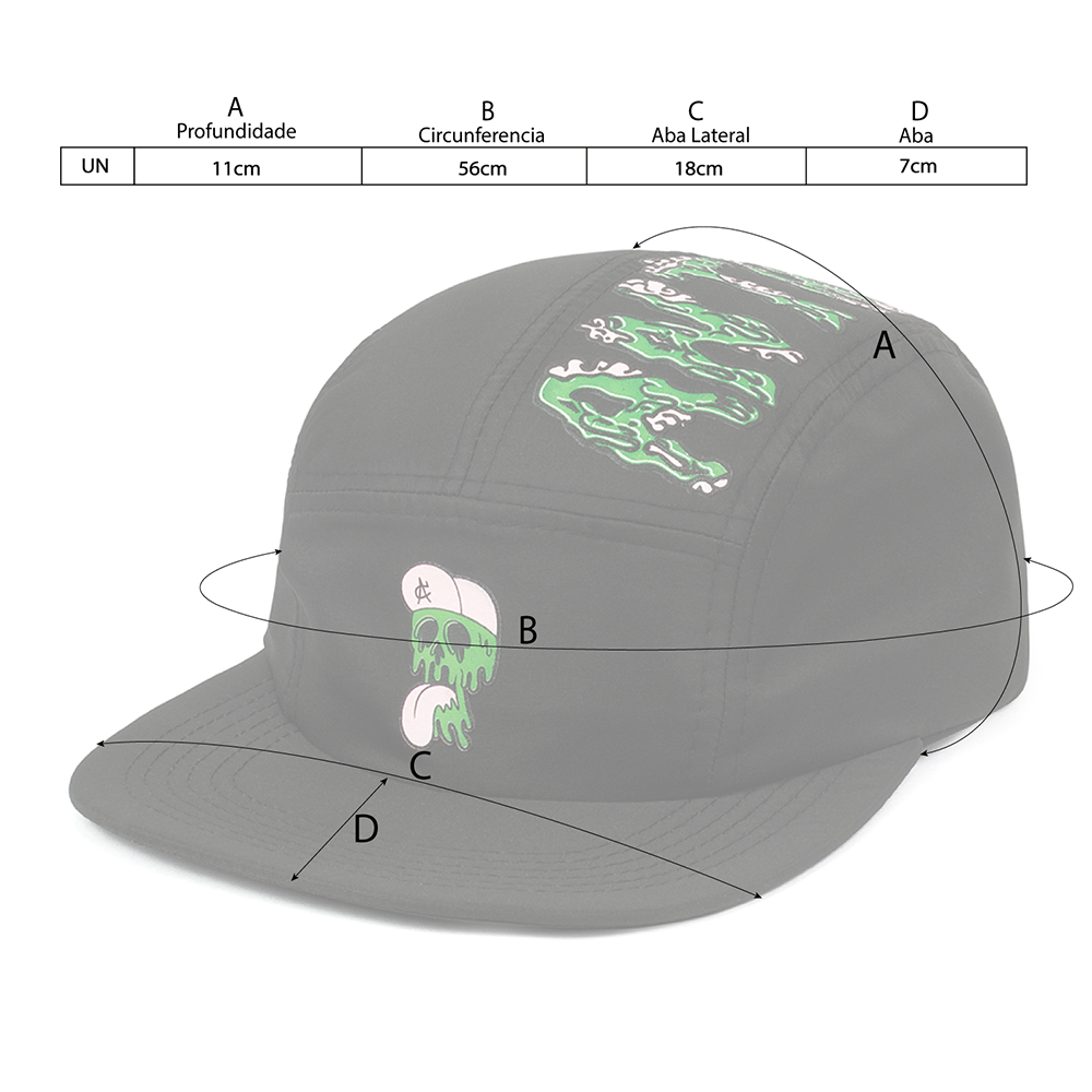 Boné Five Panel Zumbi Skatista Urban Aba Reta | Shopee Brasil