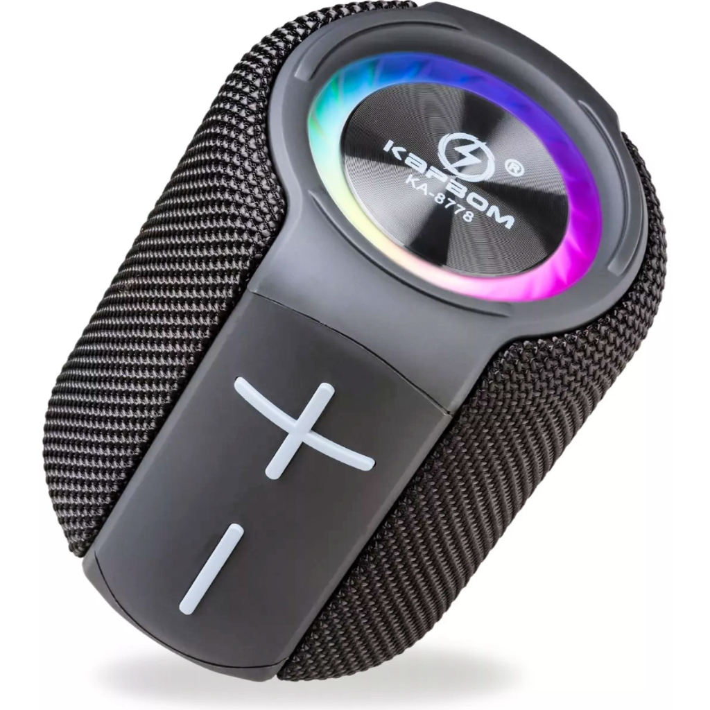 Caixa De Som Bluetooth Grave Forte Original Com Led Ipx6 FM Usb-C Ka-8778