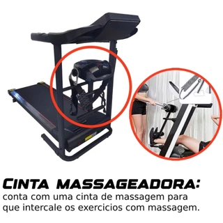 Esteira Profissional com Massageador multi função caminhada corrida livre em casa 220v