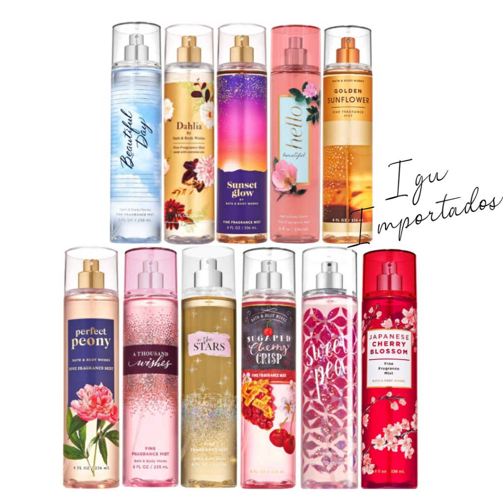 Body Splash Mist Bath & Body Works 236ml - Várias Opções disponíveis ...