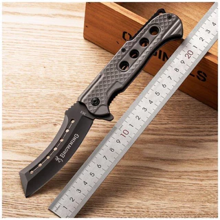Canivete Semi-automatico Com Mola Tesouro Geode Cavaleiro Cinza Com Trava Liner Lock Quebra Vidro