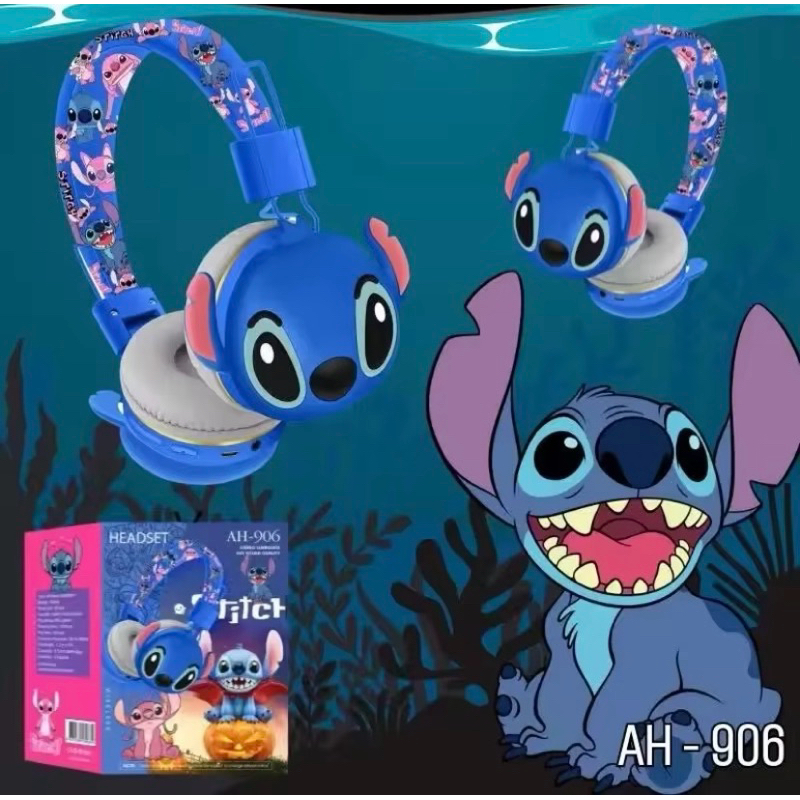Disney Stitch Fones de ouvido Bluetooth, fones de ouvido sem fio, som ...