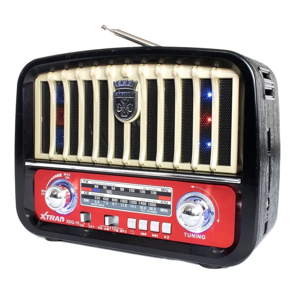 Rádio Retrô Portátil JD-108 Altomex - Vintage com Bluetooth, FM