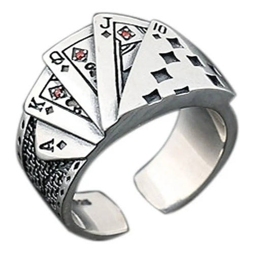 Anello In Acciaio Inossidabile - Gioiello Poker Blackjack - Foto 13