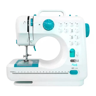 Mini Máquina De Costura Oz Multi Points Branco Bivolt