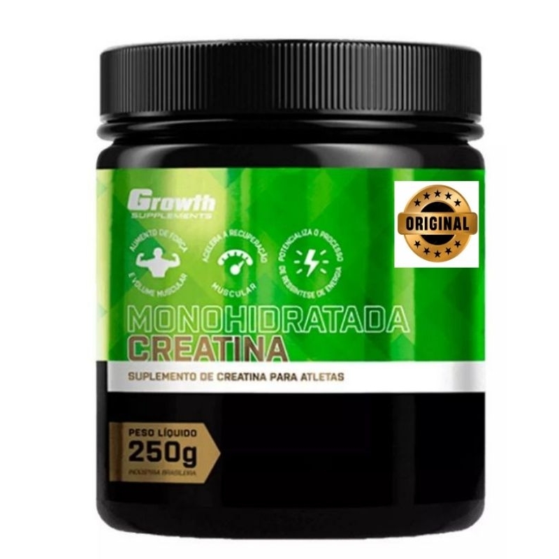 Creatina Growth 250 - 100G Suplemento 100% pura Creatina da Growth 250G ...