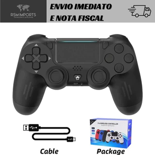 Data Frog Controle compatível com Bluetooth para PS4, Slim, Pro, Gamepad sem fio para PC, Joystick de vibração dupla para IOS, Android
