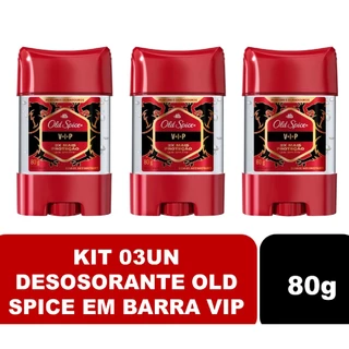 Kit 03un Desodorante Gel Old Spice Vip 80g