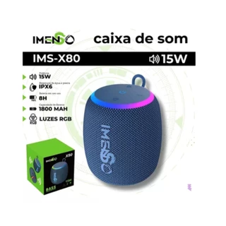 Caixa De Som 15W Bluetooth IPX6 Resistente Agua Ate 8 Horas Imenso X80
