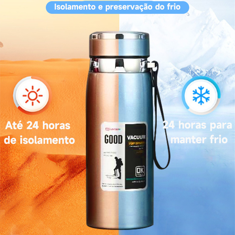 Garrafa Térmica 1000ml Copo Isolamento Duplo Aço Inoxidável A