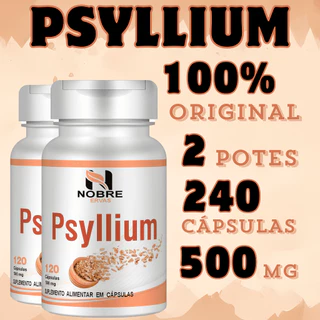 Psyllium 100% Original - regula intestino fibra solúvel 120 cápsulas 500 mg em Oferta na Shopee