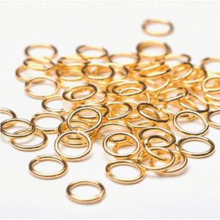 100 argola Elo para chaveiro/ pingente/ bijuteria/ cor dourada