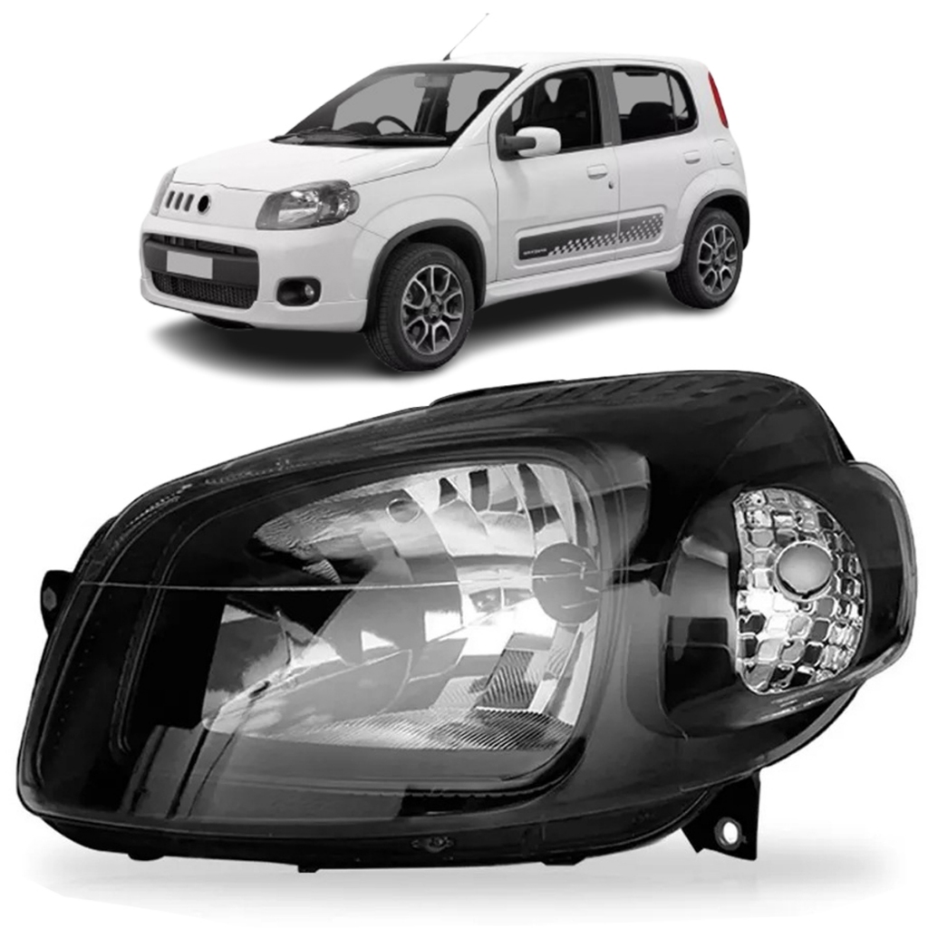 Farol Uno Way Vivace 2011 2012 2013 2014 Máscara Negra | Shopee Brasil