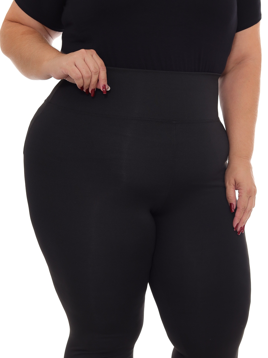 Plus Size Legging Suplex Grosso Cintura Alta Kit Calcas Legging