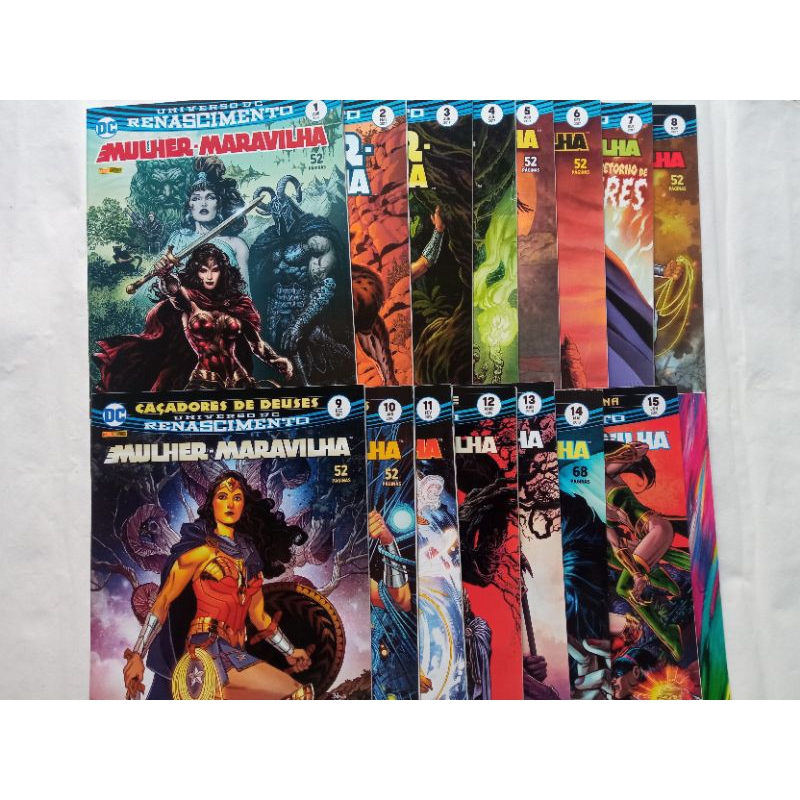 Mulher-Maravilha Renascimento por Greg Rucka 1 ao 15 - DC Panini
