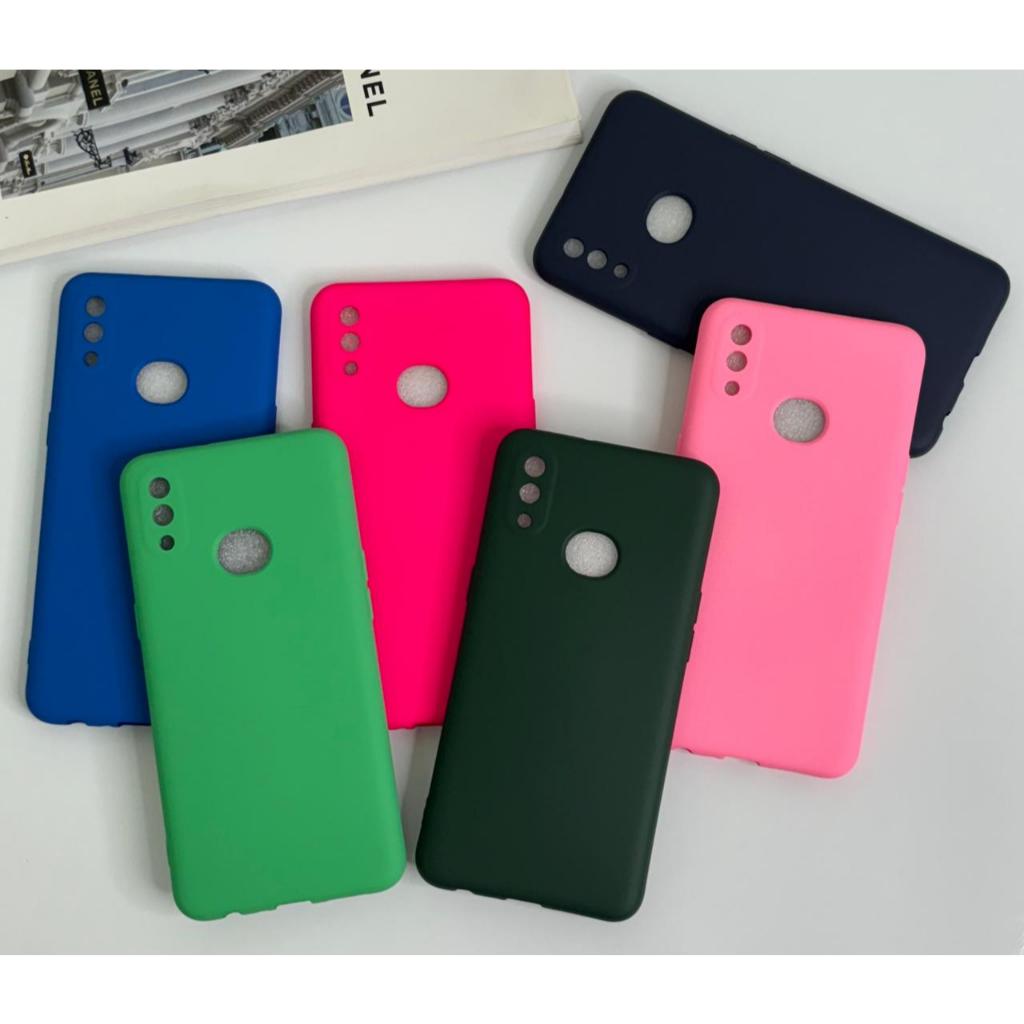 Kit Protetora Capa Capinha + Película Samsung - A10S - Silicone Aveludado