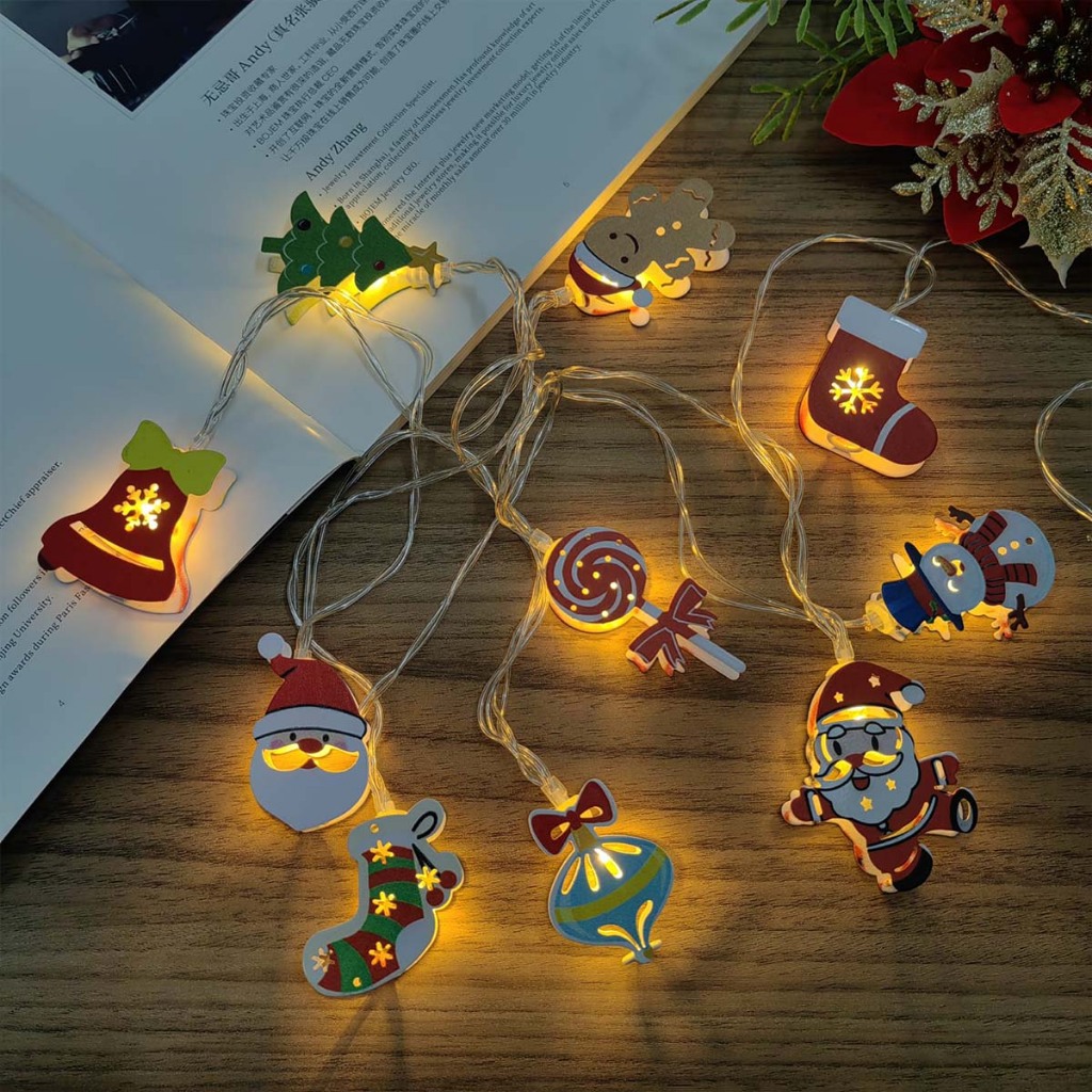 Cordão de Luz de Natal, Personagens Variadas - Allmini