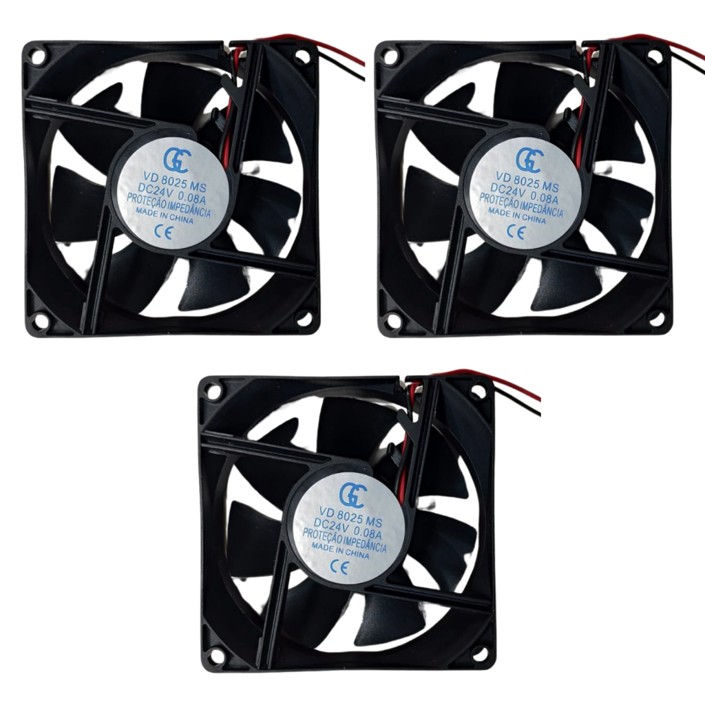 Ventilador De Refrigeração Fan Cooler 8025 24v 80x80x25mm