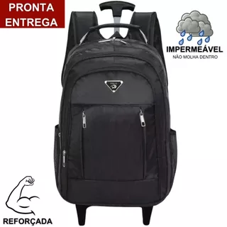 Mochila Rodinha Reforçada Executiva Escolar Trabalho em Oferta na Shopee