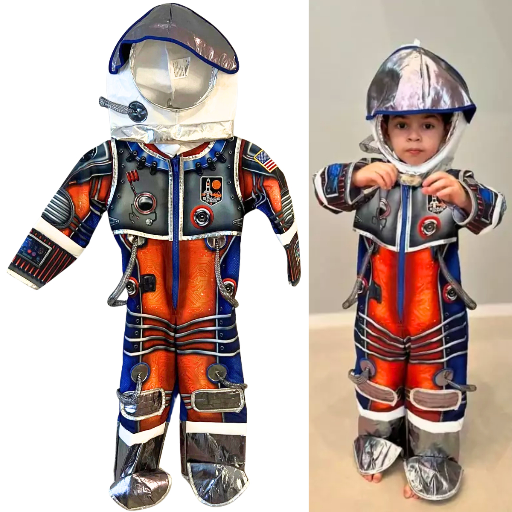 Fantasia Astronauta Infantil Roupa Da Nasa Meninos Fantasia De Luxo ...
