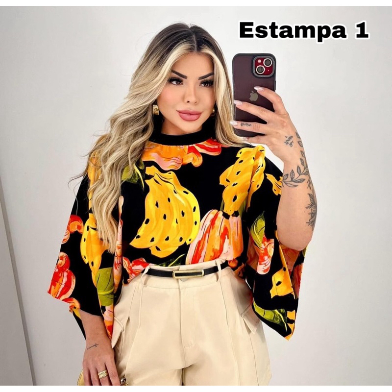 Blusa de golinha inspiração Farm. | Shopee Brasil