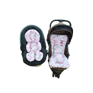 Kit Colchonete Para Carrinho Com Almofada Redutora Para Bebê Conforto Infantil Menino Menina em Oferta na Shopee