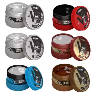 Kit 3 Cera Pomada Modeladora Vision Barber Shop 130g